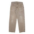 DICKIES Mens Regular Fit Beige Denim Straight Leg W32 L32 Zip Cotton Blend Jeans