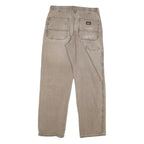 DICKIES Mens Regular Fit Beige Denim Straight Leg W32 L32 Zip Cotton Blend Jeans