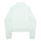 PUMA Womens White 1/4 Zip S Cotton Blend Sweatshirt Pullover Casual Activewear