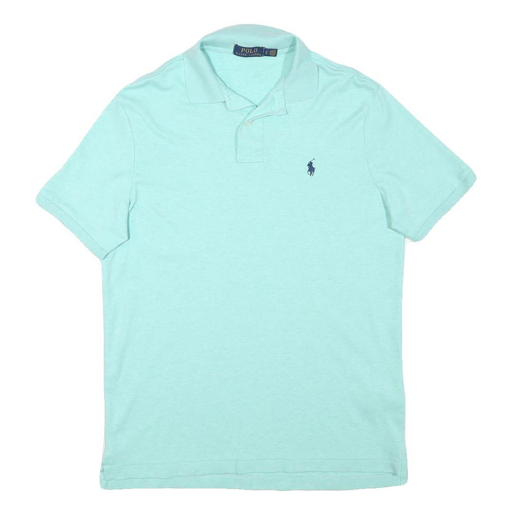 POLO RALPH LAUREN Mens Blue Short Sleeve Plain S Classic Cotton Polo Shirt