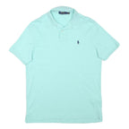 POLO RALPH LAUREN Mens Blue Short Sleeve Plain S Classic Cotton Polo Shirt