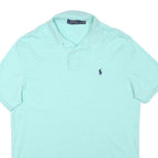 POLO RALPH LAUREN Mens Blue Short Sleeve Plain S Classic Cotton Polo Shirt