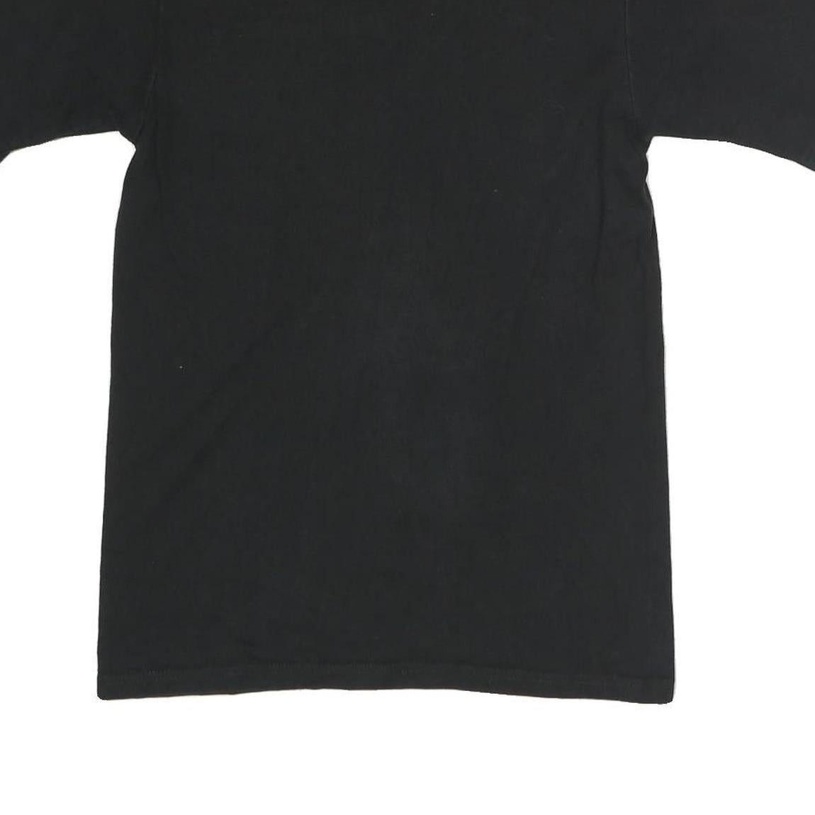 CHAMPION Mens Black Graphic T-Shirt S Short Sleeve Crew Neck Logo Print