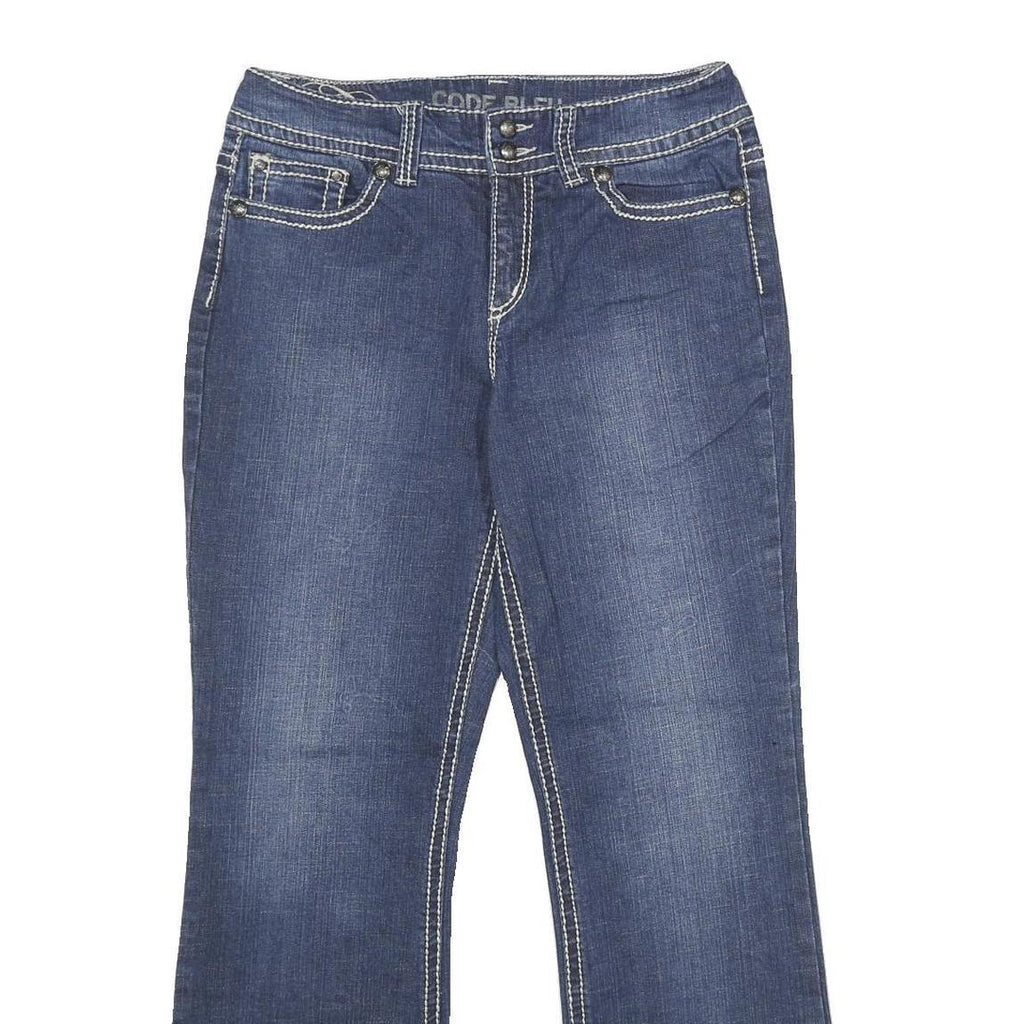 CODE BLUE Womens Jeans Blue Regular Straight Denim Medium W30 L28 Fashion