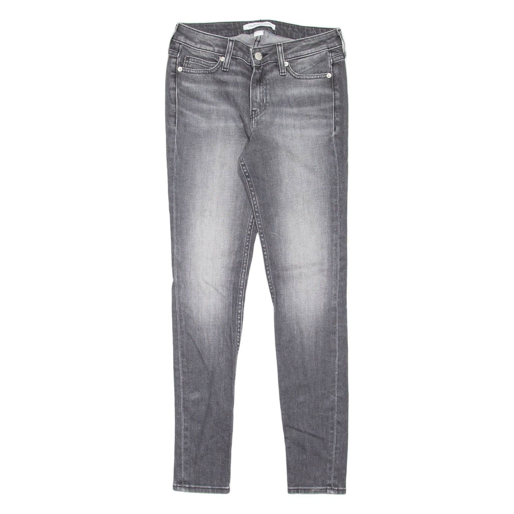 CALVIN KLEIN JEANS Womens Jeans Grey Slim Skinny Stone Wash W28 L30