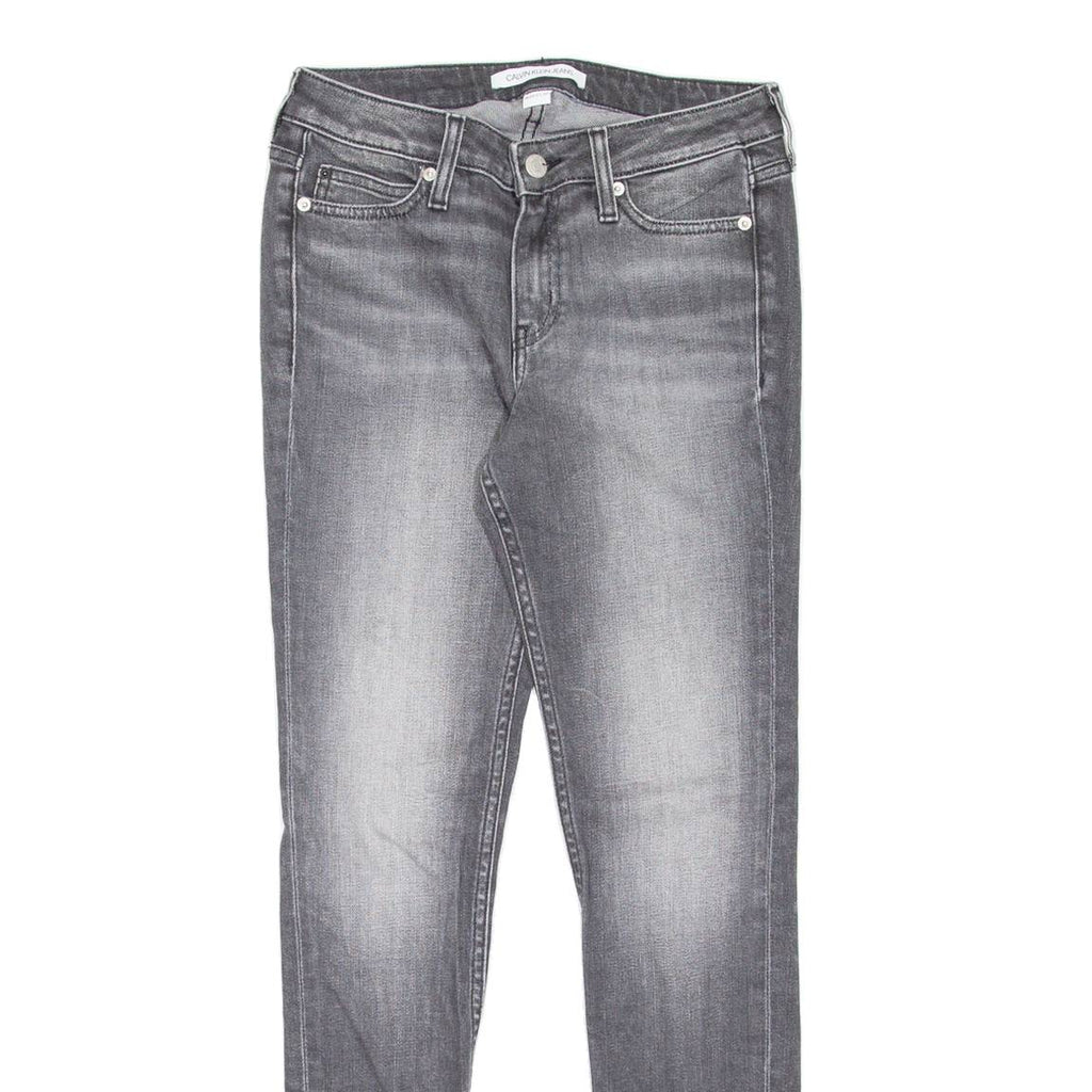 CALVIN KLEIN JEANS Womens Jeans Grey Slim Skinny Stone Wash W28 L30