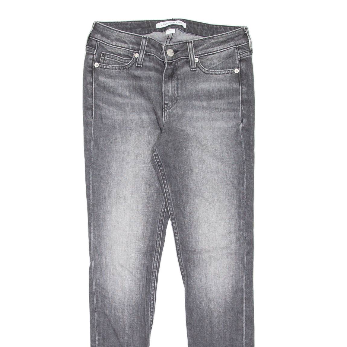 CALVIN KLEIN JEANS Womens Jeans Grey Slim Skinny Stone Wash W28 L30