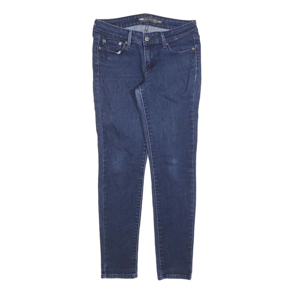 LEVI'S Womens Slim Blue Denim Jeans W26 L27 Zip Cotton Blend