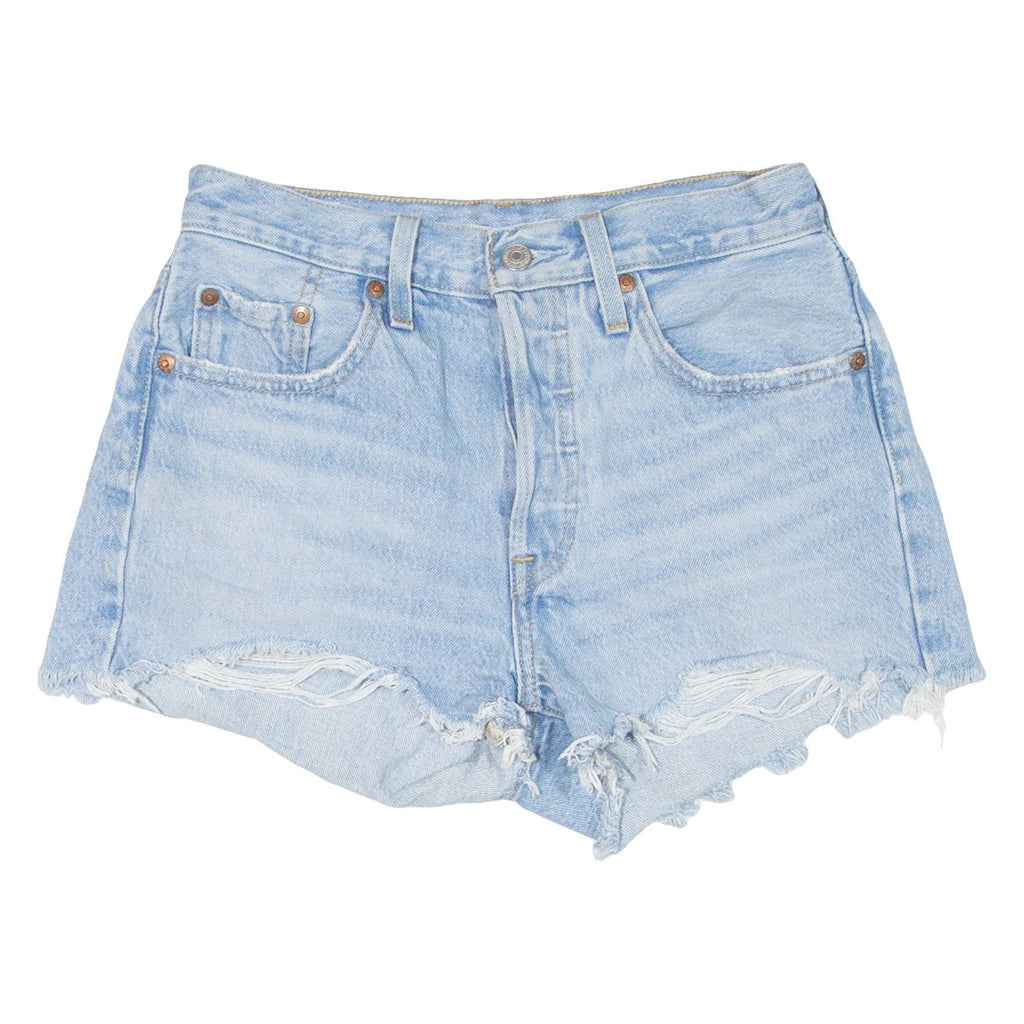 LEVI'S 501 BIG E Cut-Off Womens Denim Shorts Blue XS W25