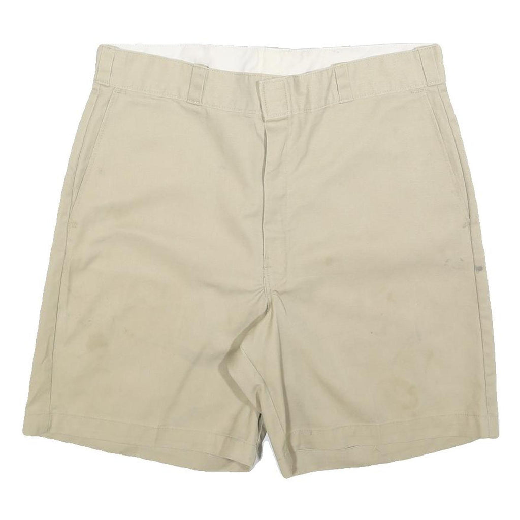 DICKIES Mens Shorts Beige Casual Plain L W36 Workwear Cotton Blend