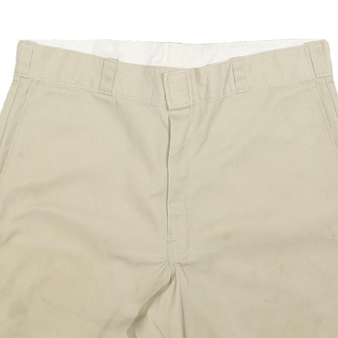 DICKIES Mens Shorts Beige Casual Plain L W36 Workwear Cotton Blend