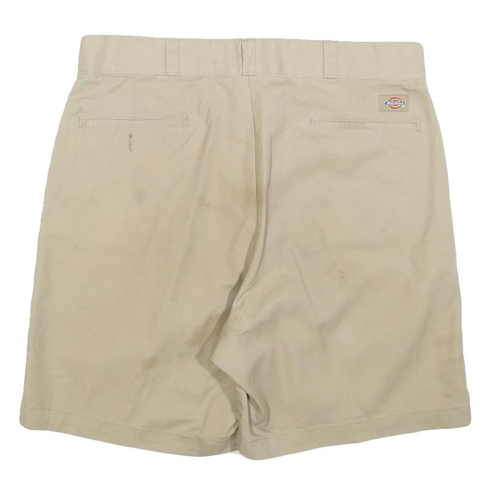 DICKIES Mens Shorts Beige Casual Plain L W36 Workwear Cotton Blend