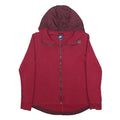 NIKE Womens Burgundy Pullover Hoodie S Cotton Blend Full Zip Casual Activewear