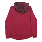 NIKE Womens Burgundy Pullover Hoodie S Cotton Blend Full Zip Casual Activewear