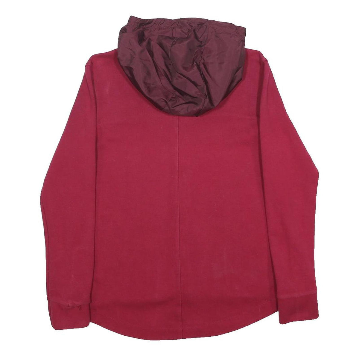 NIKE Womens Burgundy Pullover Hoodie S Cotton Blend Full Zip Casual Activewear