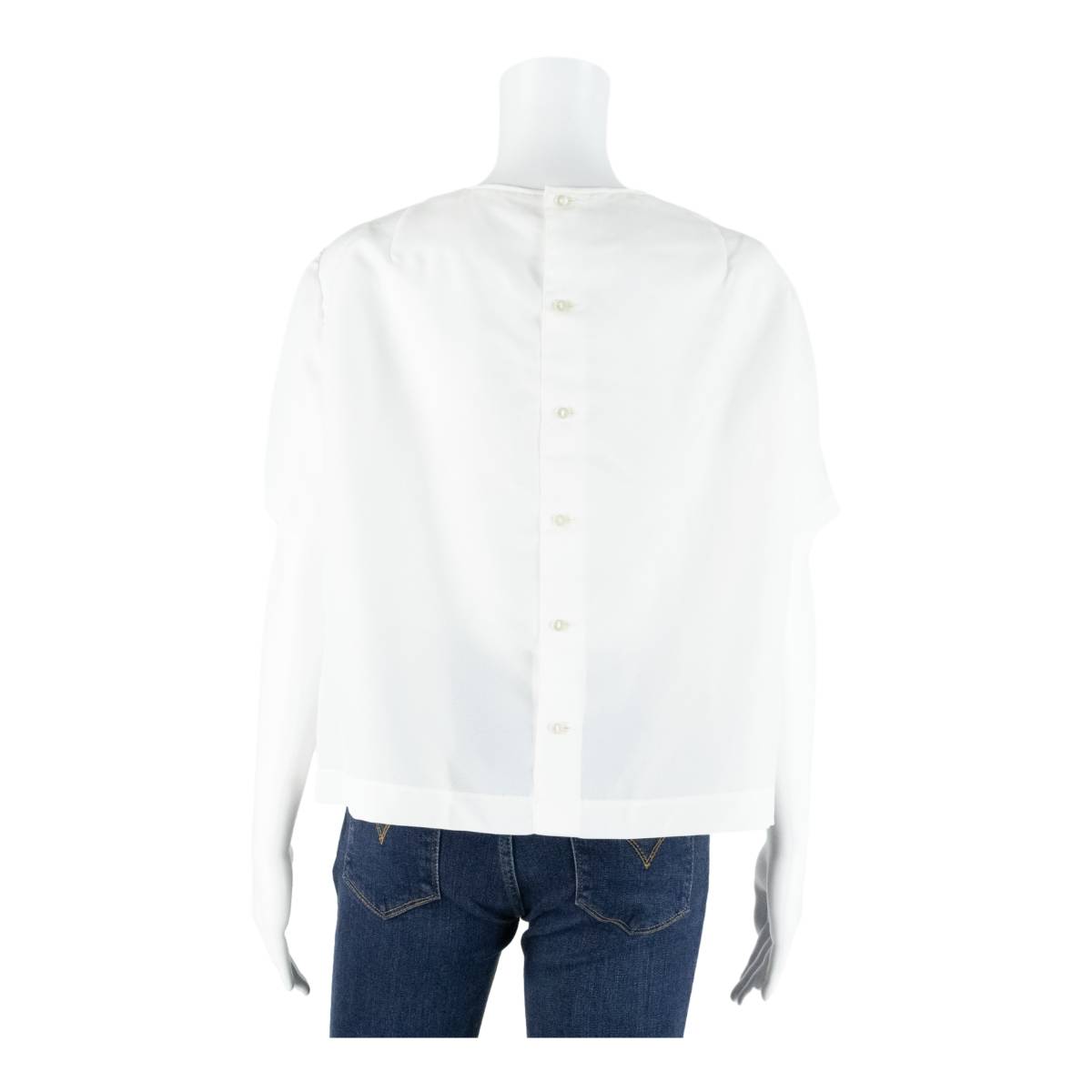 TERYLENE Womens Top White 90s M