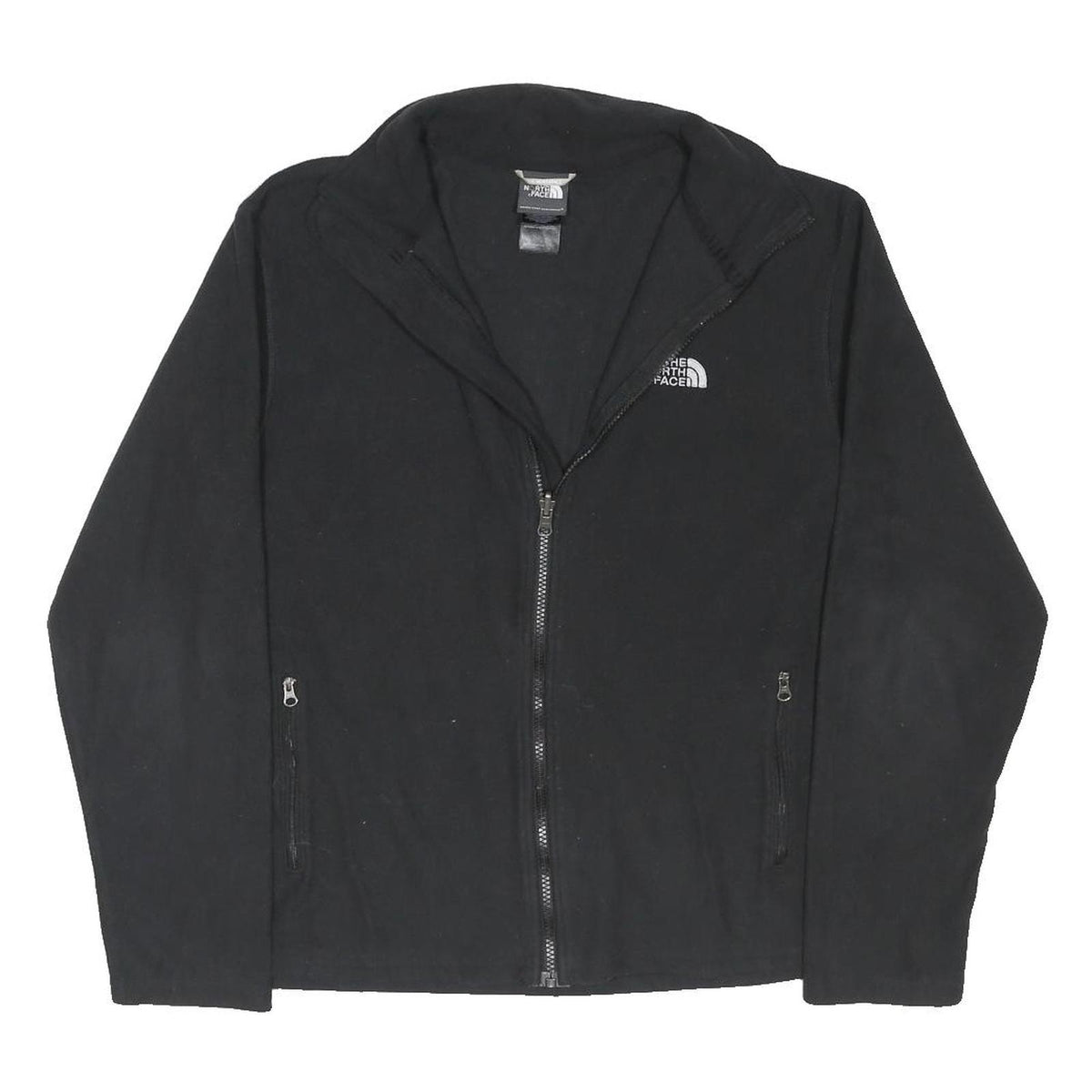 THE NORTH FACE Womens Black Outdoor Jacket M Polyester Blend Zip Plain