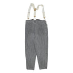 Womens Relaxed Grey Cotton Blend Denim Jeans W30 L25 Suspender Style Casual Fit