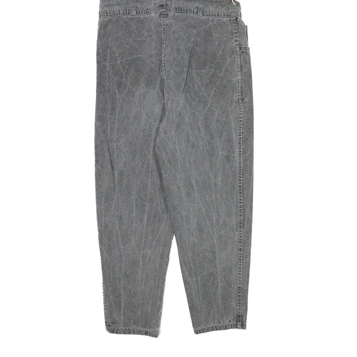 Womens Relaxed Grey Cotton Blend Denim Jeans W30 L25 Suspender Style Casual Fit