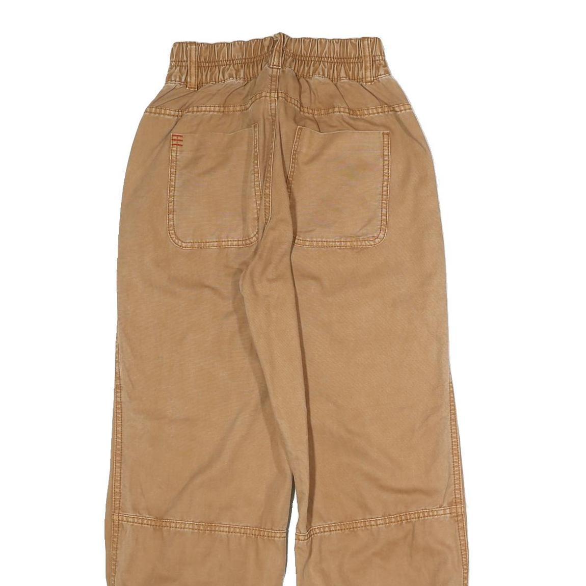 BDG Womens Cotton Blend Beige Relaxed Tapered Trousers W24 L27 Casual Utility