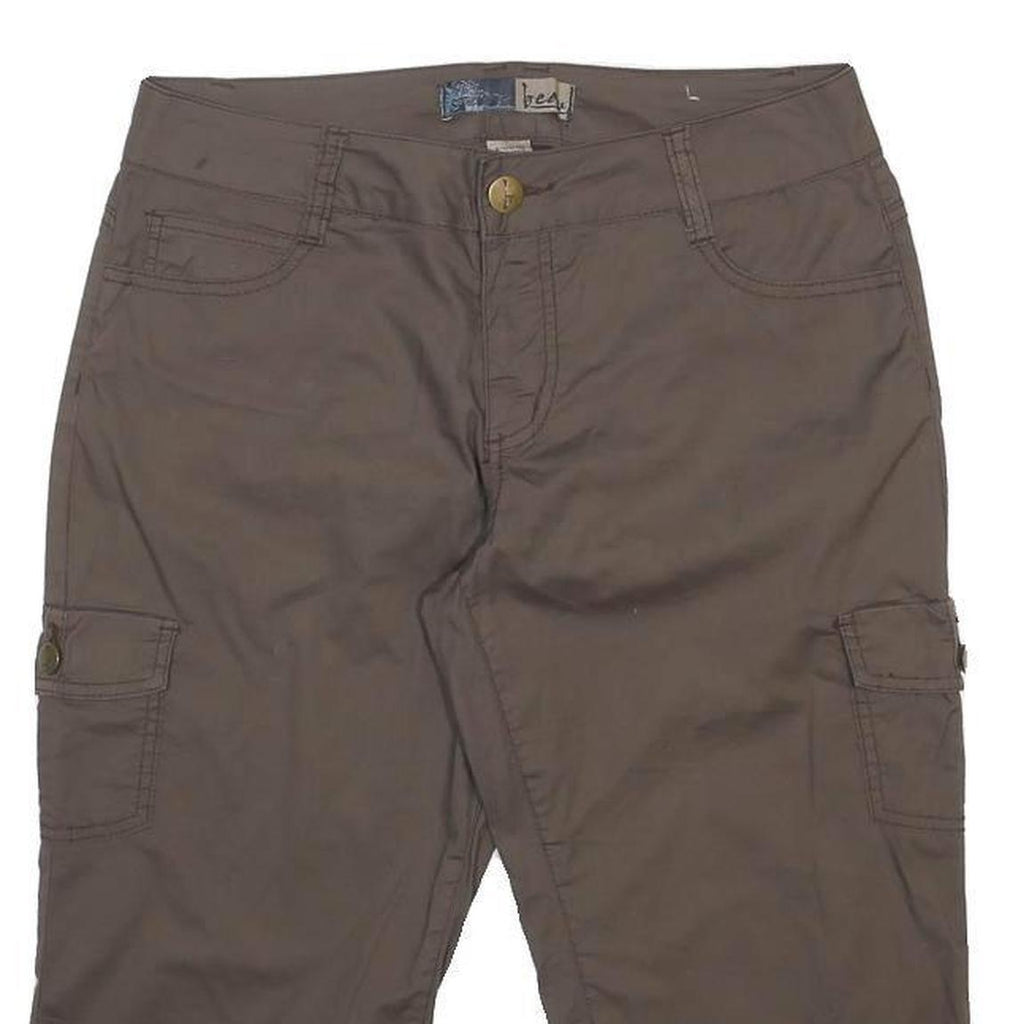BEAU Womens Shorts Brown Cargo Cotton Blend M W30 Utility Casual