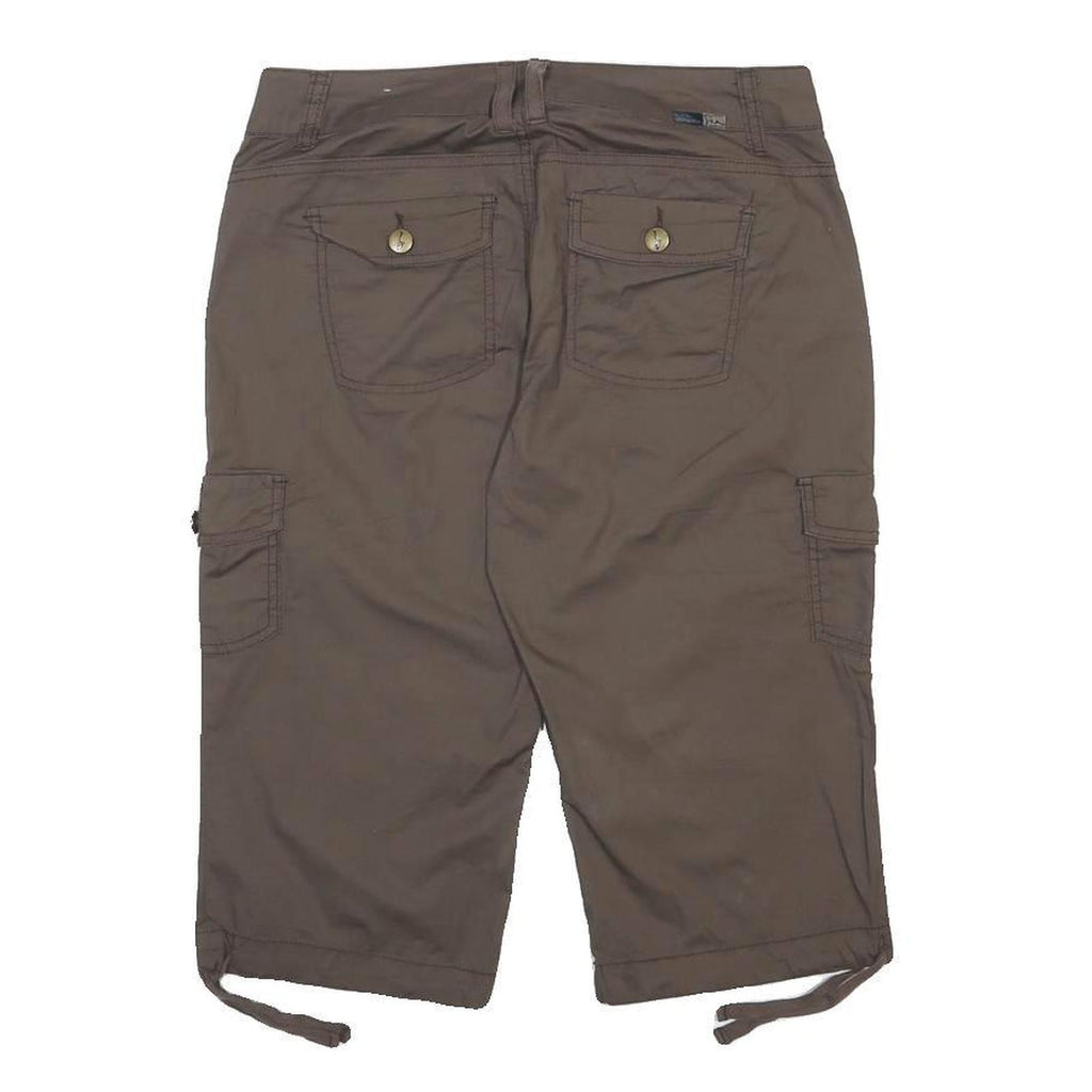 BEAU Womens Shorts Brown Cargo Cotton Blend M W30 Utility Casual