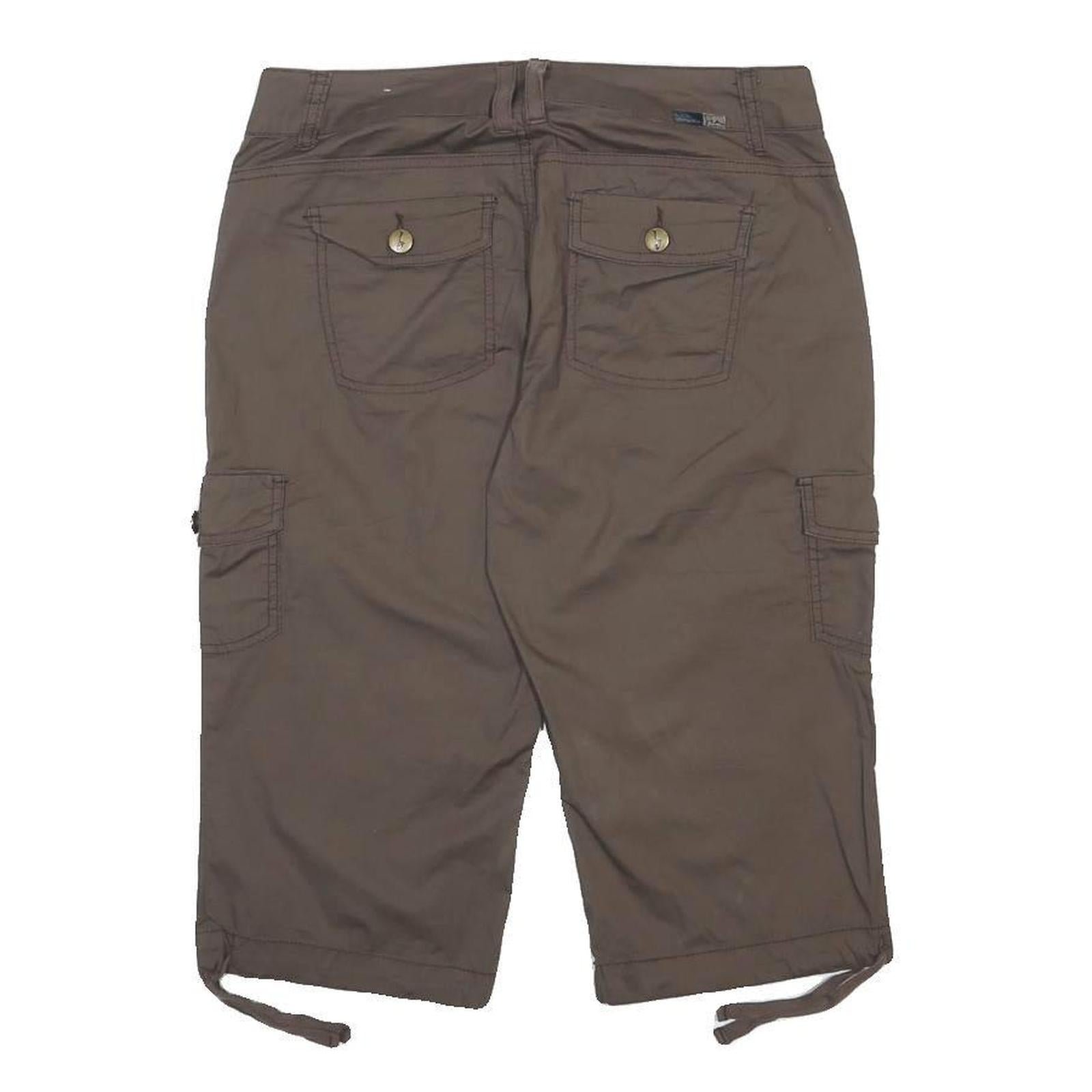 BEAU Womens Shorts Brown Cargo Cotton Blend M W30 Utility Casual
