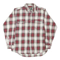 FIELD & STREAM Mens Red & White Check Shirt L Long Sleeve Cotton Blend Casual