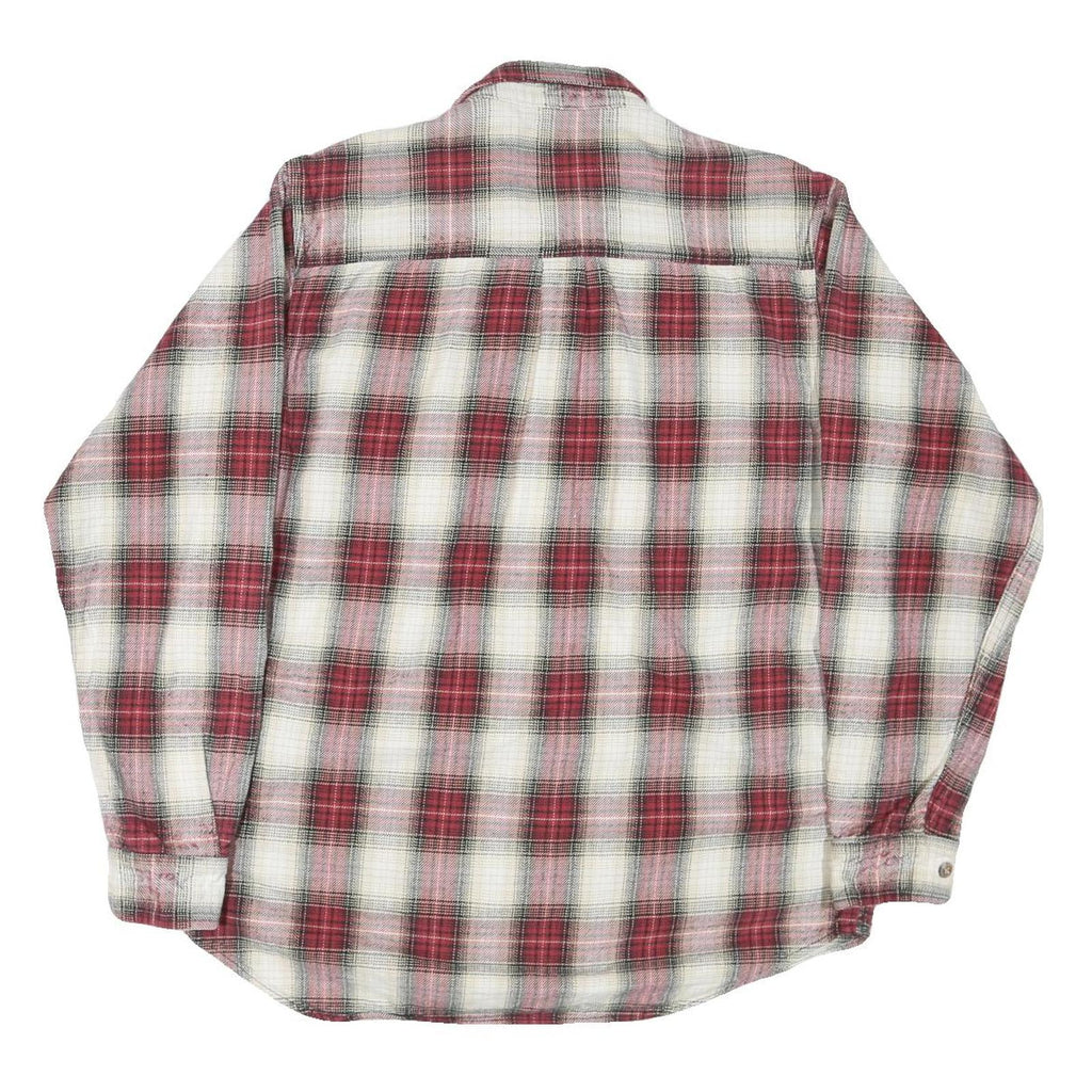 FIELD & STREAM Mens Red & White Check Shirt L Long Sleeve Cotton Blend Casual