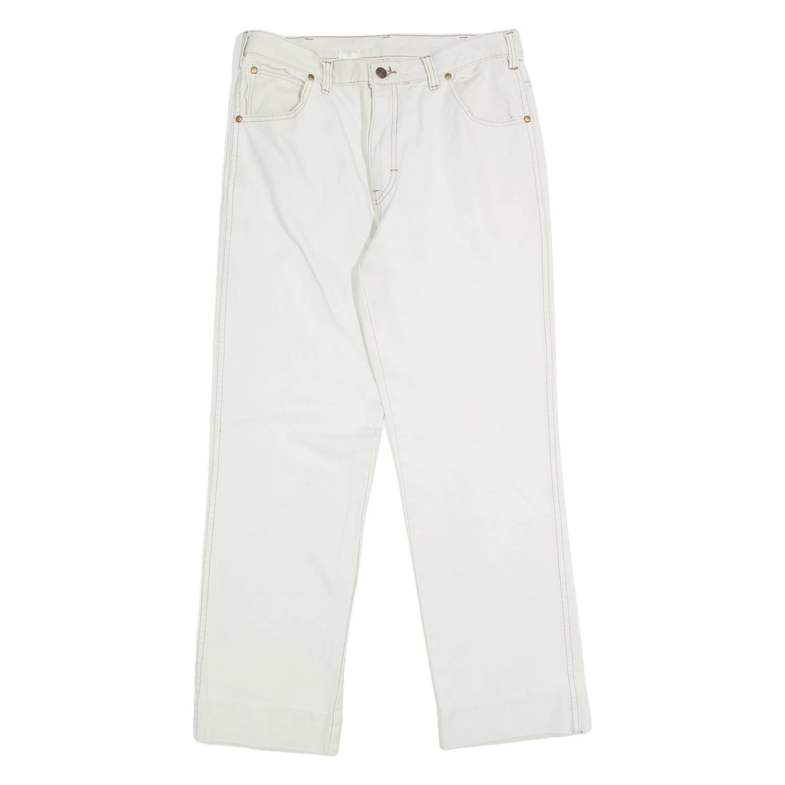 CV Womens Trousers White Regular Straight W30 L23