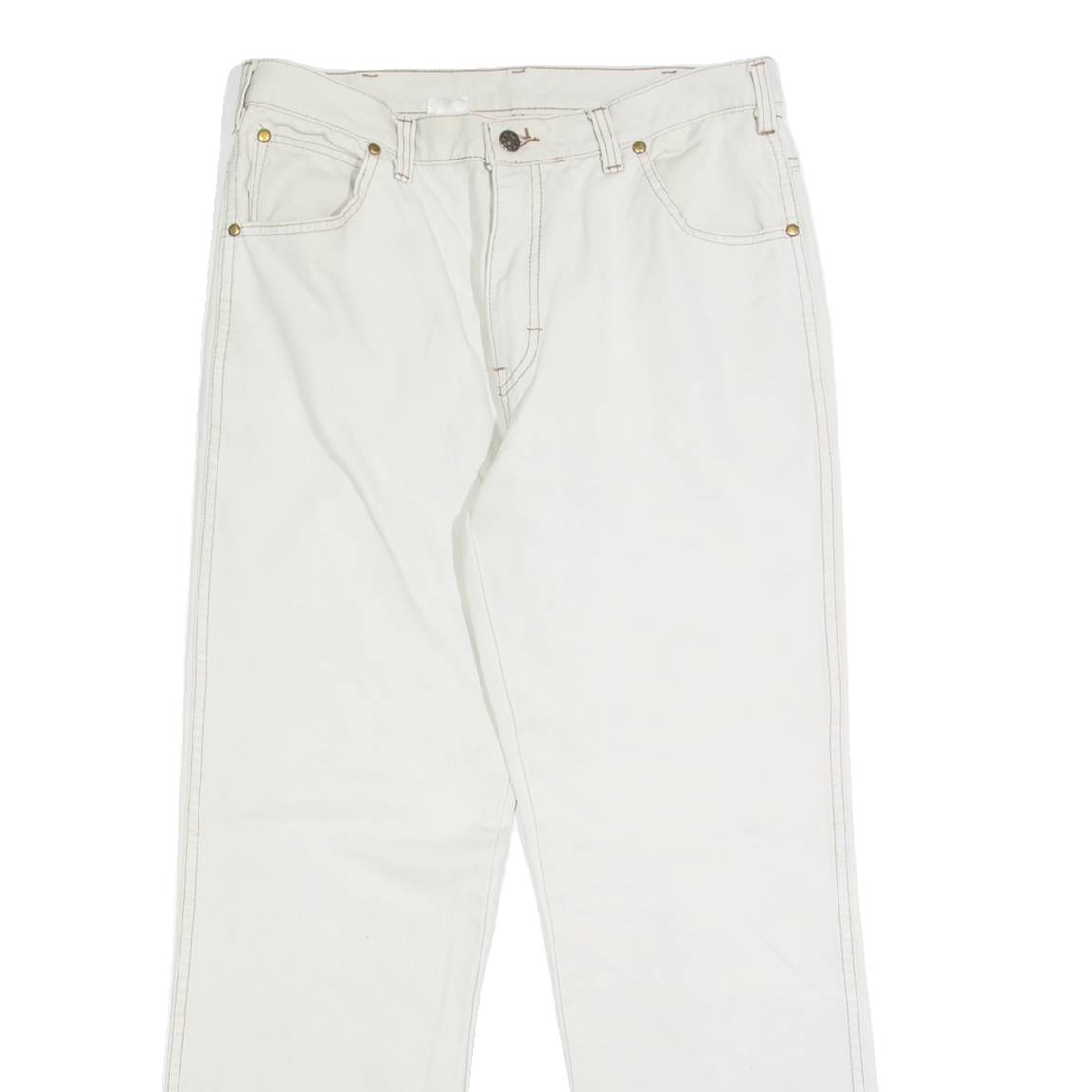 CV Womens Trousers White Regular Straight W30 L23