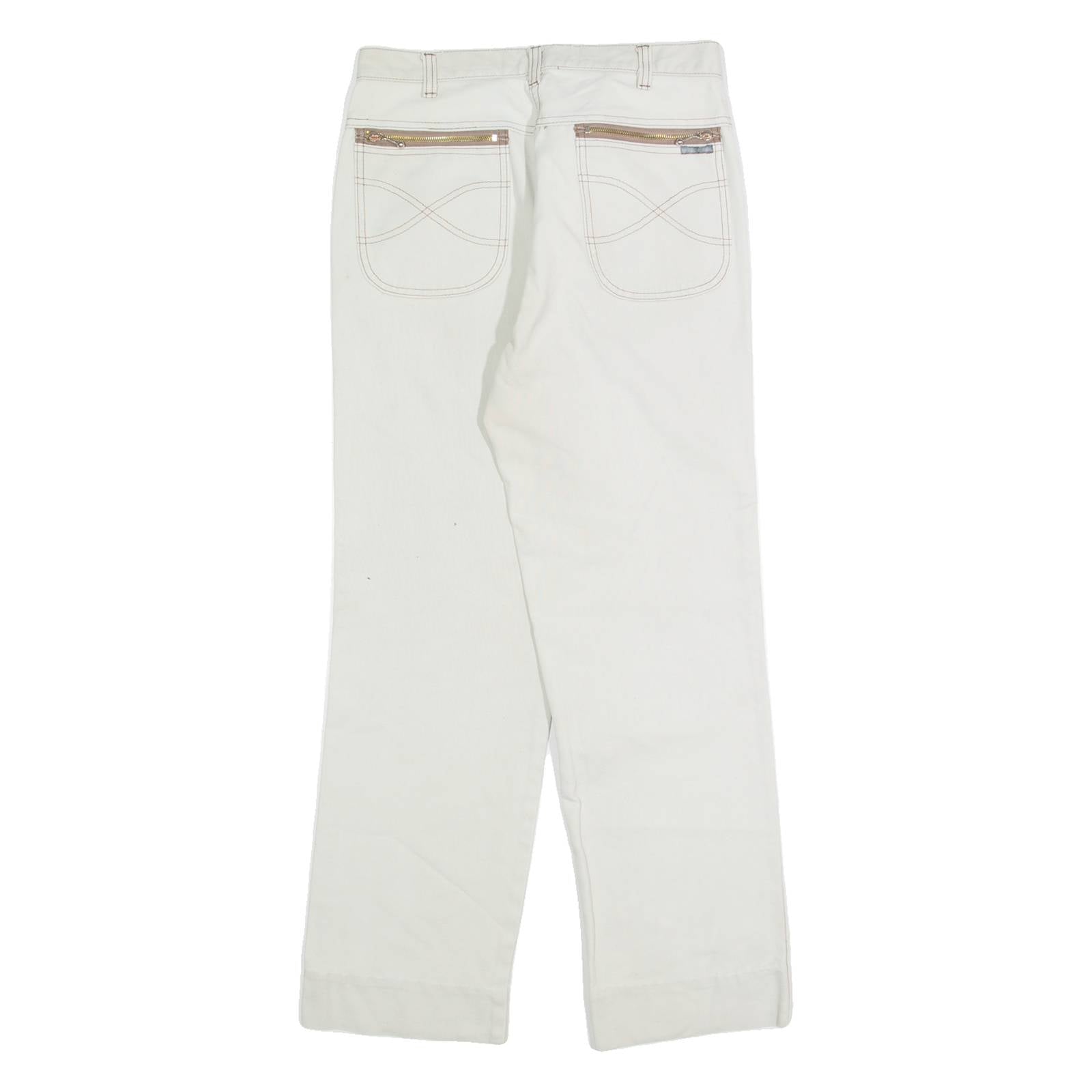 CV Womens Trousers White Regular Straight W30 L23