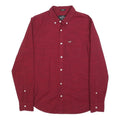 HOLLISTER Mens Red Slim Fit Shirt S Button-Down Collar Cotton Blend