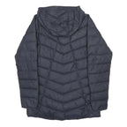 BERGHAUS Womens Navy Blue Quilted Hooded Jacket UK 10 Polyester Zip Outdoor