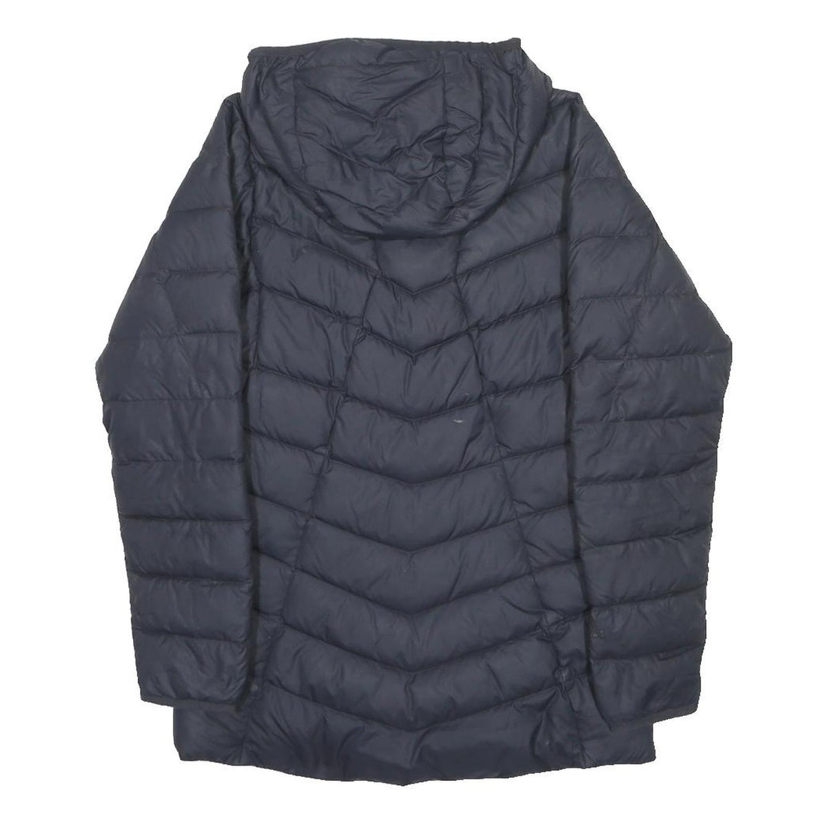BERGHAUS Womens Navy Blue Quilted Hooded Jacket UK 10 Polyester Zip Outdoor