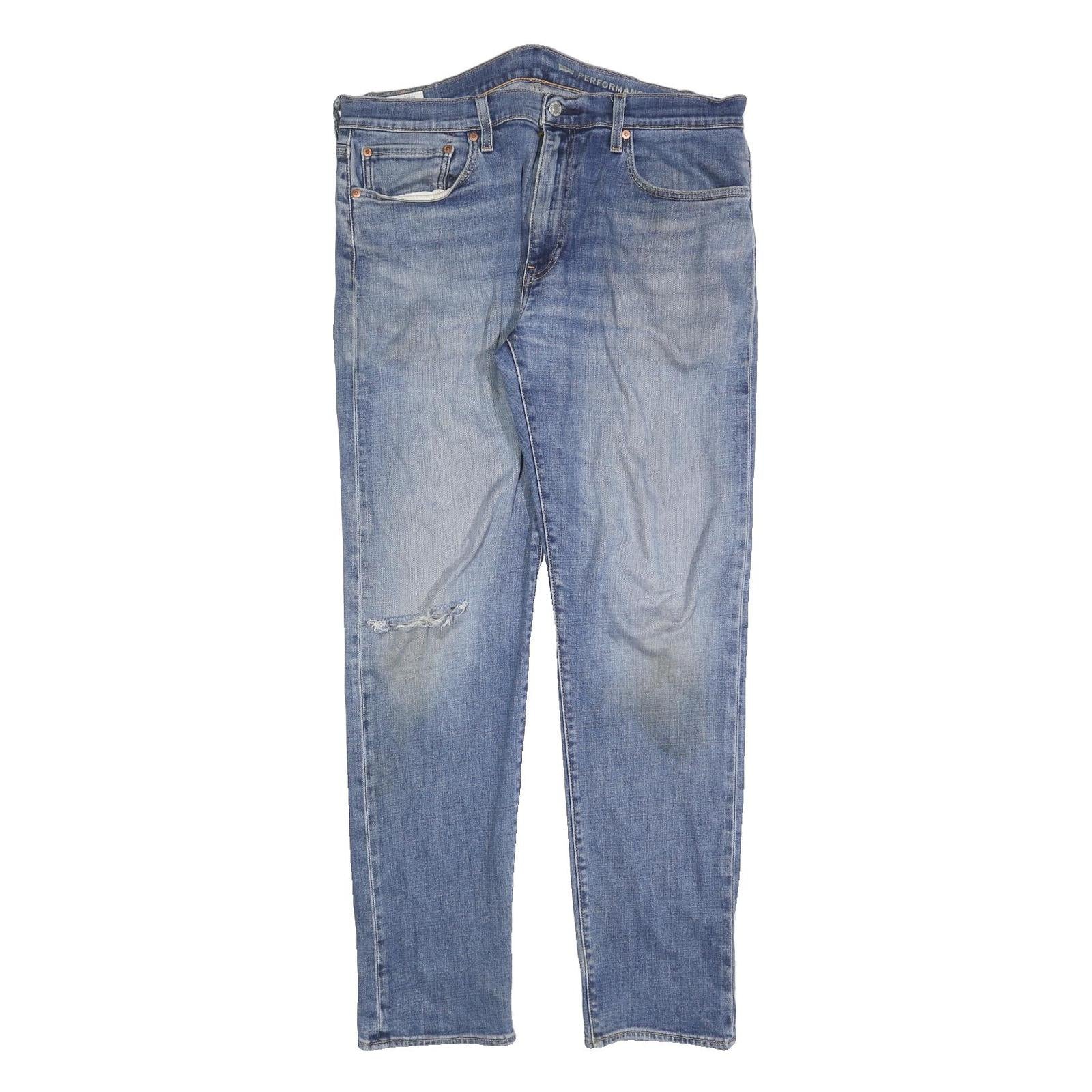 LEVI'S 502 Mens Jeans Blue Regular Straight Denim Medium W36 L34 Classic Fit Zip