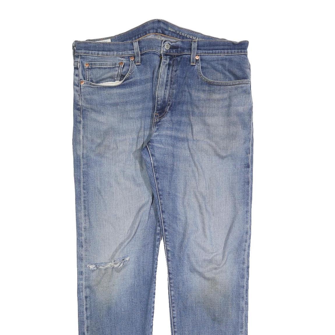 LEVI'S 502 Mens Jeans Blue Regular Straight Denim Medium W36 L34 Classic Fit Zip