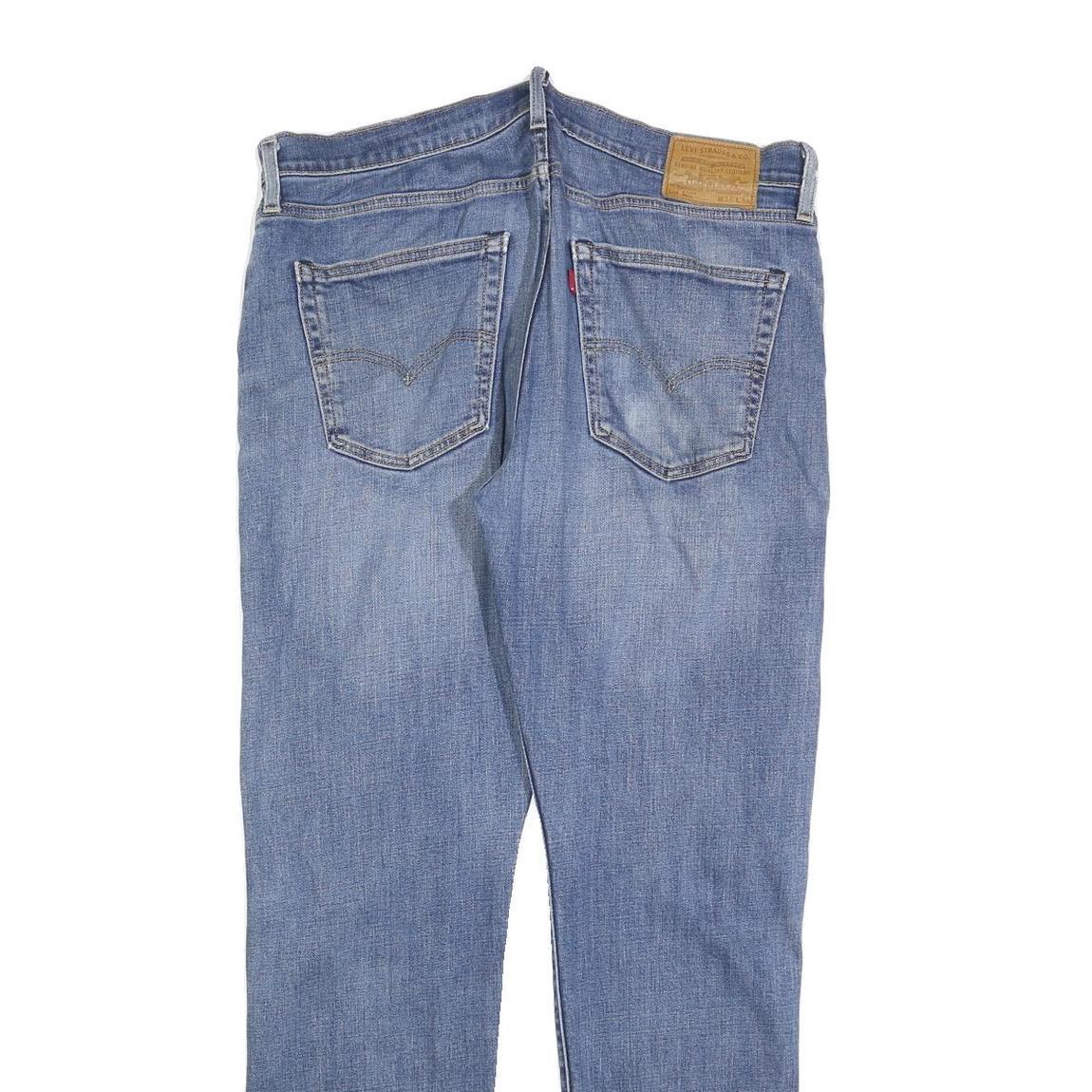 LEVI'S 502 Mens Jeans Blue Regular Straight Denim Medium W36 L34 Classic Fit Zip