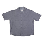 WRANGLER Mens Grey Cotton Blend Work Shirt XL Button Pocket Casual Wear