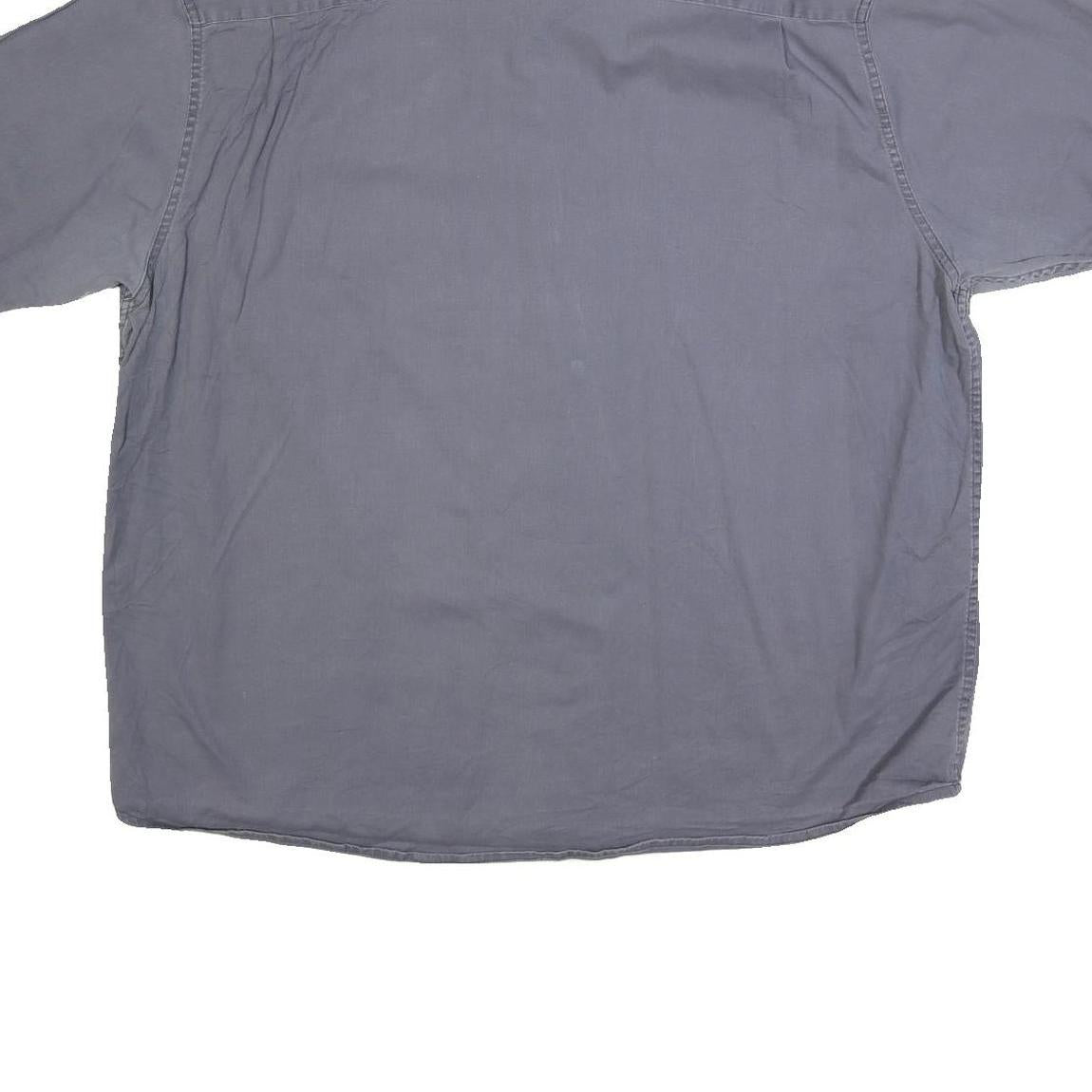 WRANGLER Mens Grey Cotton Blend Work Shirt XL Button Pocket Casual Wear