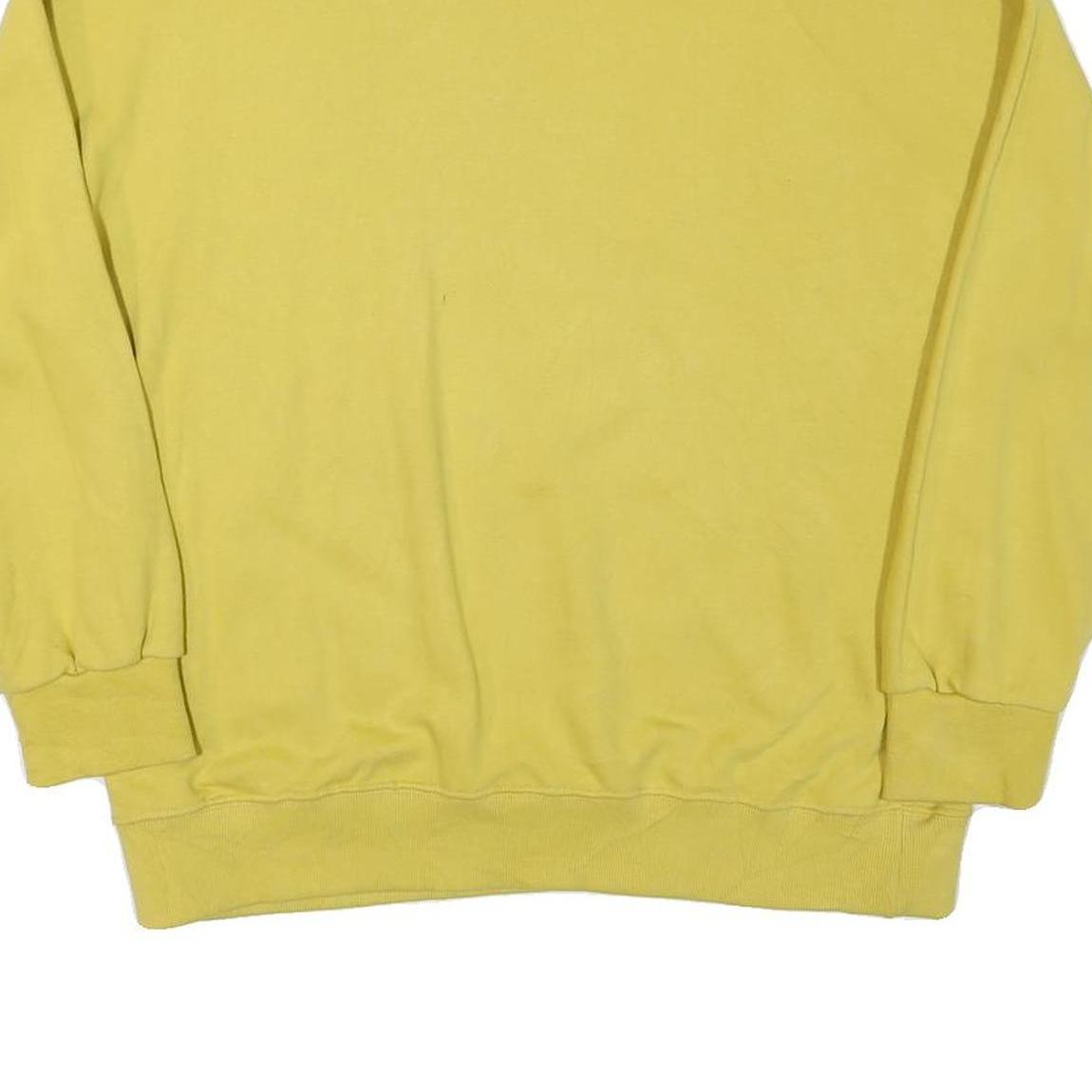 CAIN Mens Yellow Sweatshirt Crew Neck M Cotton Blend Casual Comfortable