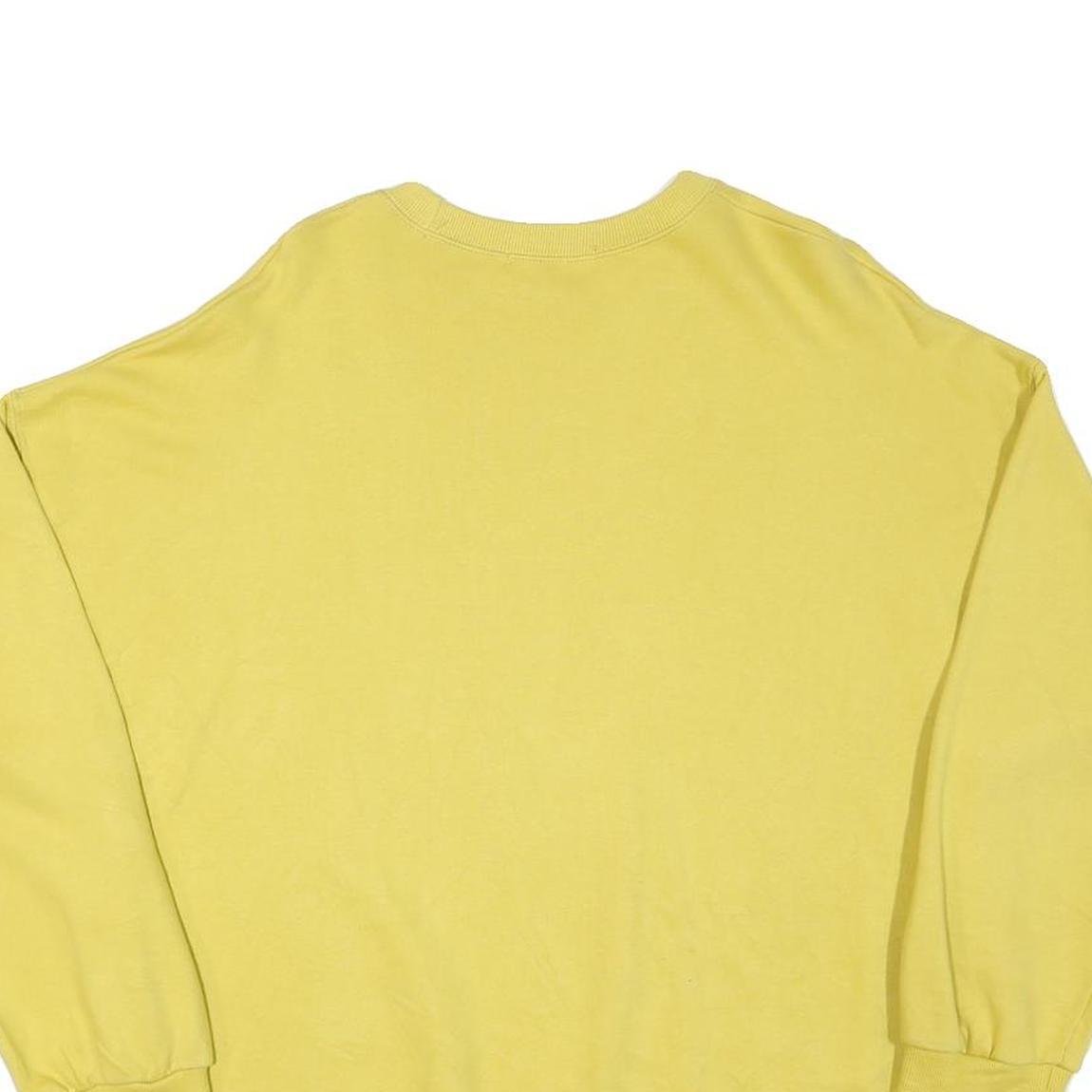 CAIN Mens Yellow Sweatshirt Crew Neck M Cotton Blend Casual Comfortable