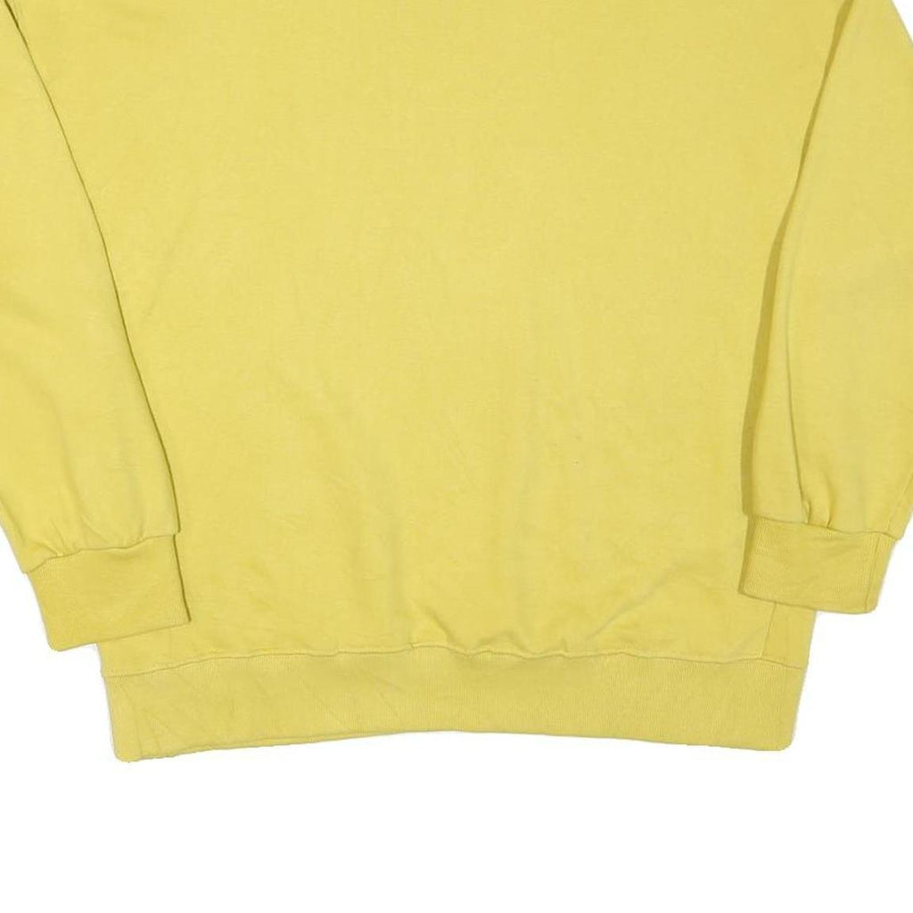 CAIN Mens Yellow Sweatshirt Crew Neck M Cotton Blend Casual Comfortable