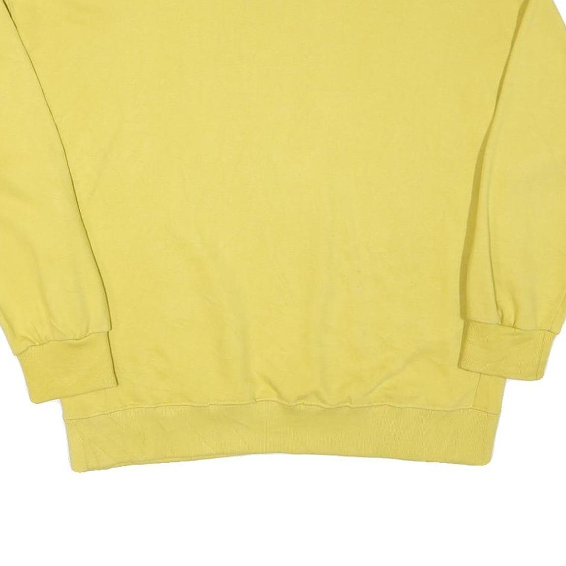 CAIN Mens Yellow Sweatshirt Crew Neck M Cotton Blend Casual Comfortable