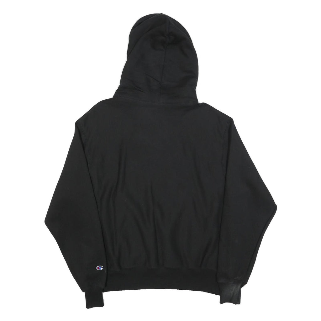 CHAMPION REVERSE WEAVE Mens Black Boston Pullover Hoodie L Cotton Blend