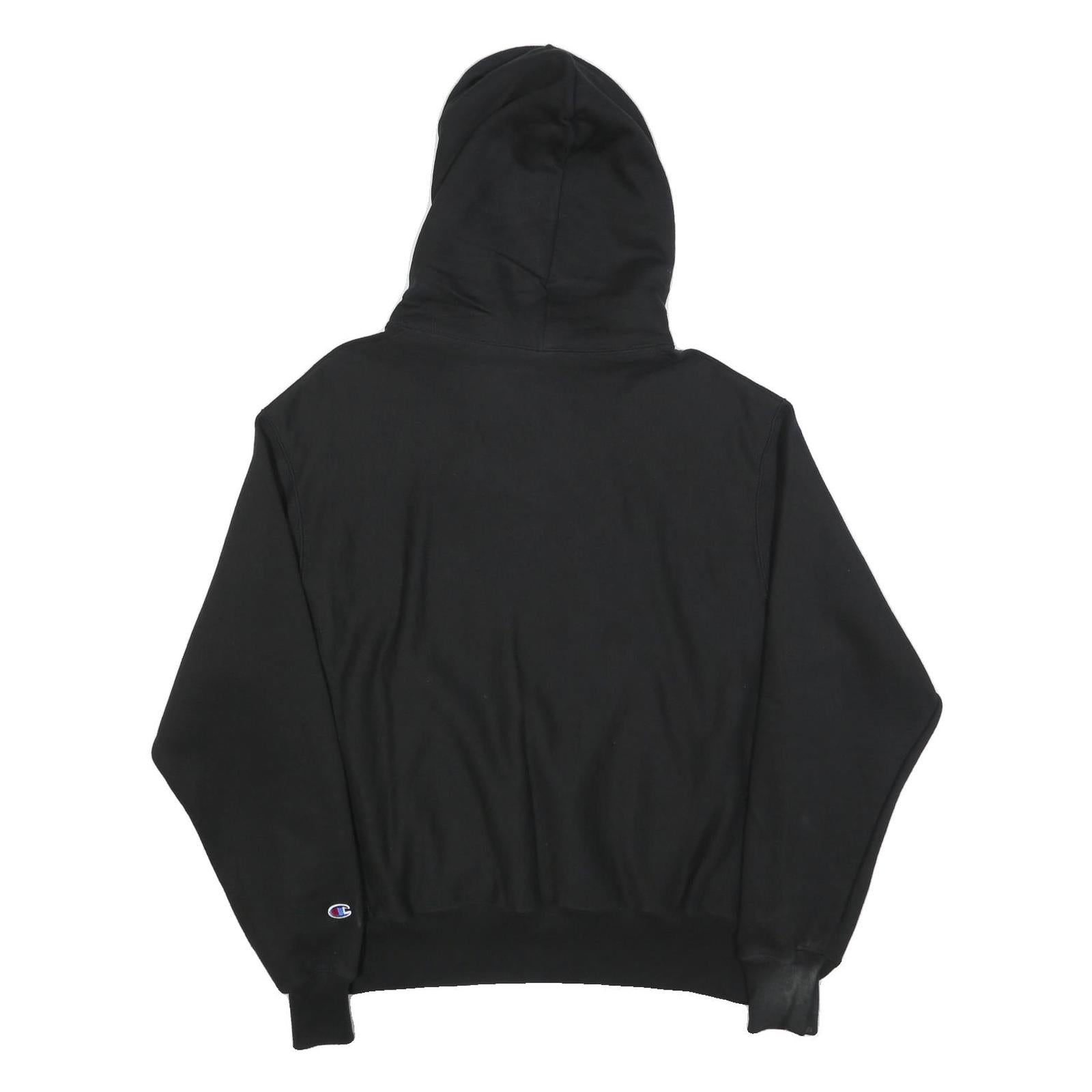 CHAMPION REVERSE WEAVE Mens Black Boston Pullover Hoodie L Cotton Blend