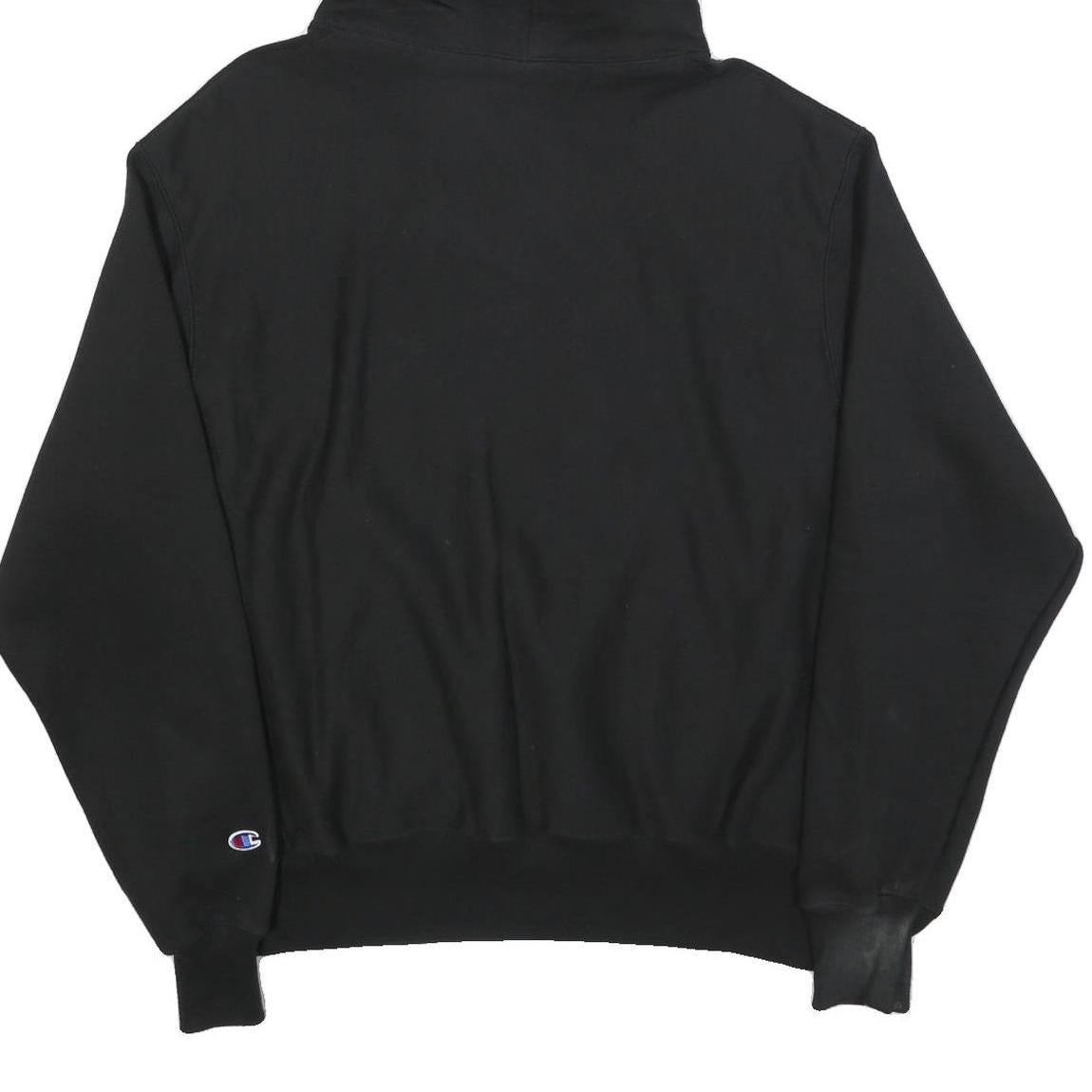 CHAMPION REVERSE WEAVE Mens Black Boston Pullover Hoodie L Cotton Blend