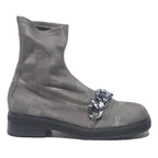 CHARLES & KEITH Womens Chelsea Ankle Boots Grey Check Synthetic UK 3.5 Stretch