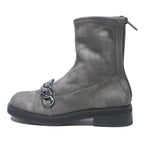 CHARLES & KEITH Womens Chelsea Ankle Boots Grey Check Synthetic UK 3.5 Stretch