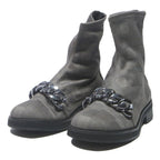 CHARLES & KEITH Womens Chelsea Ankle Boots Grey Check Synthetic UK 3.5 Stretch